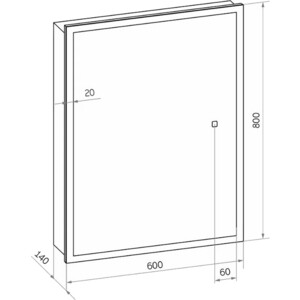 Зеркало-шкаф Reflection Cube 60х80 подсветка, сенсор, белый (RF2211CB)