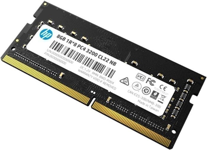 Память оперативная DDR4 HP S1 CL22 8Gb PC25600, 3200Mhz, SO-DIMM (2E2M5AA)