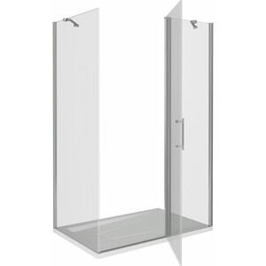 Душевой уголок Good Door Mokka WTW+SP 120x90 с поддоном, прозрачные, хром матовый