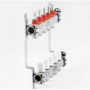 Коллекторная группа Uni-Fitt 1''х3/4'' 5 выходов с расходомерами и термостатическими вентилями (450I4305)