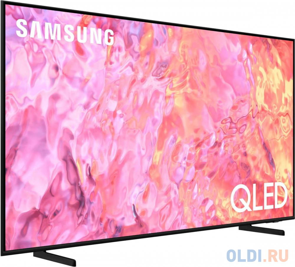 Телевизор ЖК 55" Samsung/ 55", QLED, Tizen Smart TV, Wi-Fi, Voice, PQI 3100, HDR10+, DVB-T2/C/S2, 20W, OTS Lite, 3HDMI, 2USB, BLACK 2023