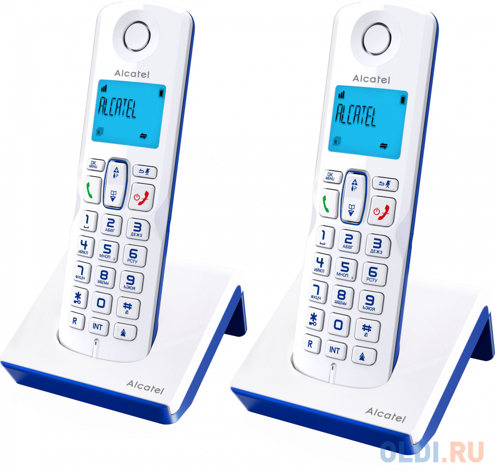 Р/Телефон Dect Alcatel S230 Duo ru white белый (труб. в компл.:2шт) АОН