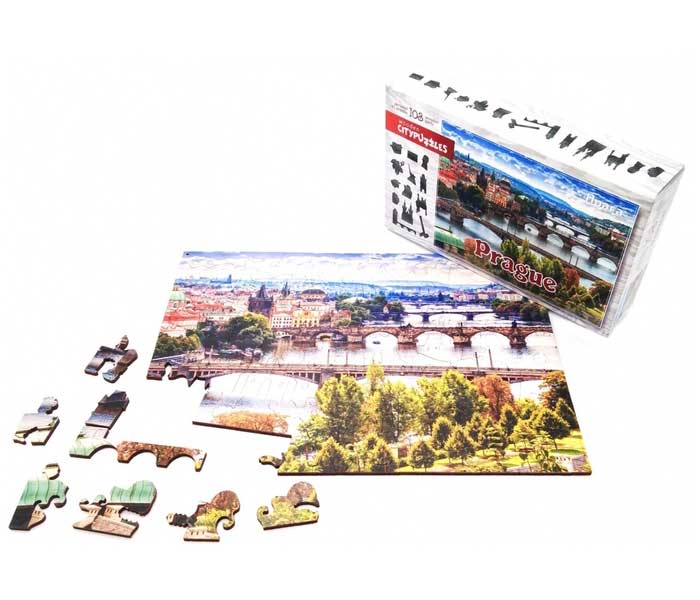 Пазл деревянный Нескучные игры Citypuzzles "Прага"  8270