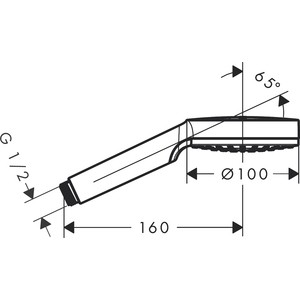 Ручной душ Hansgrohe Crometta EcoSmart белый/хром (26333400)