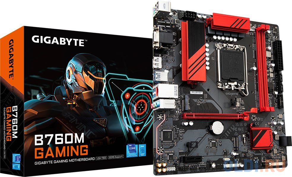 Материнская плата Gigabyte B760M GAMING Soc-1700 Intel B760 2xDDR5 mATX AC`97 8ch(7.1) 2.5Gg RAID+VGA+HDMI+DP в Москвe