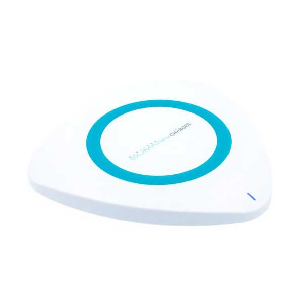 Беспроводное зарядное устройство Qumann QWC-01 Wireless Delta Qi Charger White/Blue ring 50514