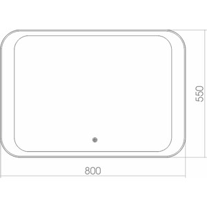 Зеркало Mixline Индиго 80х55 с подсветкой, сенсор (4620001987634)