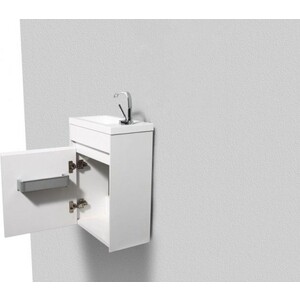 Тумба с раковиной BelBagno Pietra 40 bianco lucido (PIETRA MINI-400-1A-SO-BL-L, BB-400-PM-LVB)