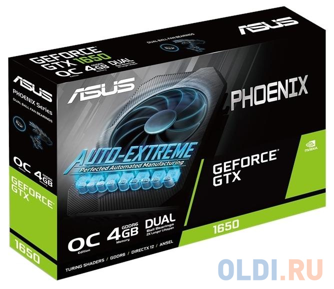 Видеокарта ASUS GeForce GTX 1650 Phoenix OC Edition 4096Mb