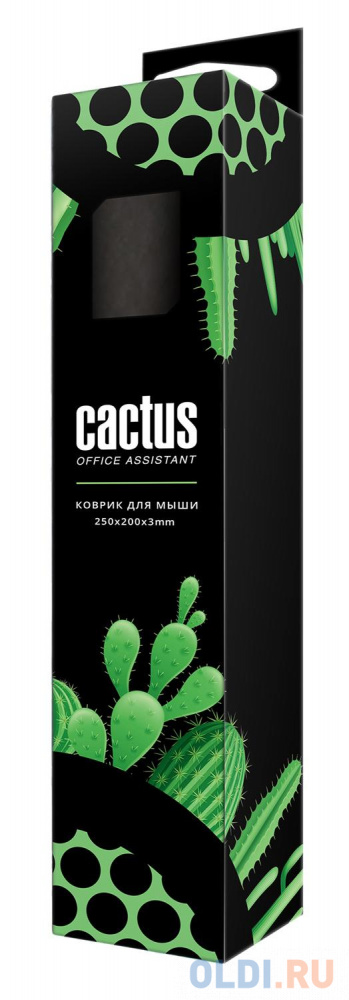 Коврик для мыши Cactus CS-MP-D01S черный 250x200x3мм