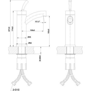 Смеситель для раковины Lemark Element (LM5106S)