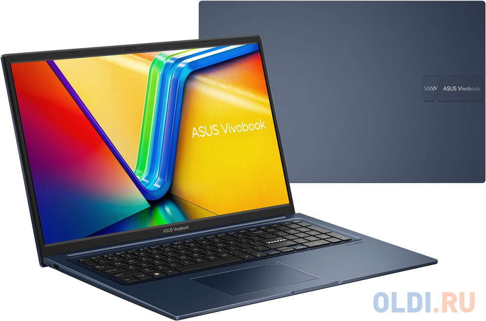 Ноутбук Asus Vivobook 17 X1704ZA-AU115 Core i3 1215U 8Gb SSD512Gb Intel UHD Graphics 17.3" IPS FHD (1920x1080) noOS blue WiFi BT Cam (90NB10F2-M0