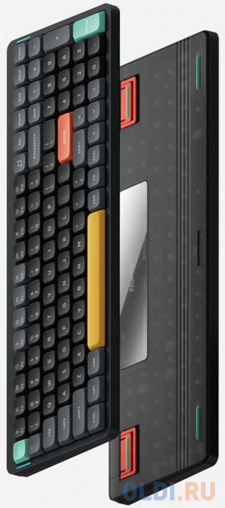 Беспроводная механическая клавиатура QMK Nuphy AIR96v2 Basalt Black (EN), RGB, Hot Swap, Red Switch