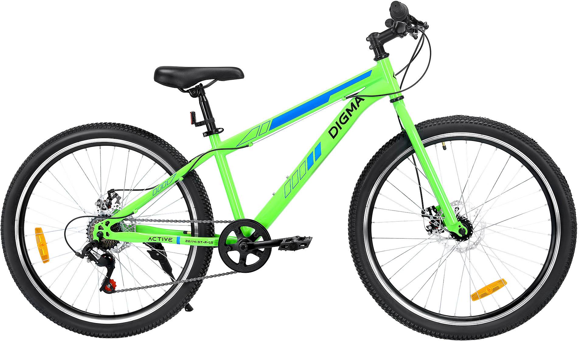 Велосипед горный Digma Active зеленый (active-26/14-st-r-lg)
