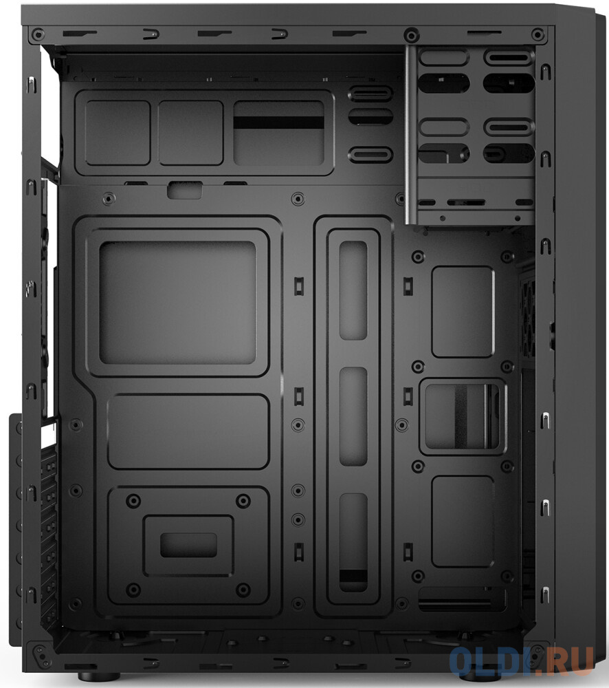 PCC-ATX-E180-USB22-450W Корпус ATX Miditower E180, c БП ATX450-12EC (450W/120mm), 2*USB 2.0, HD Audio+Mic, Black в Москвe