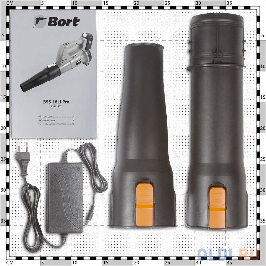 Bort Воздуходувка аккумуляторная Bort BSS-18Li-Pro {Воздушный поток ...50 м/сек; Максимальная производительность воздуходувки 450 м3/час} [93411737]