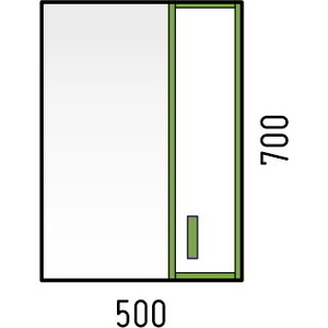 Зеркало-шкаф Corozo Спектр 50 серый/белый (SD-00000708)