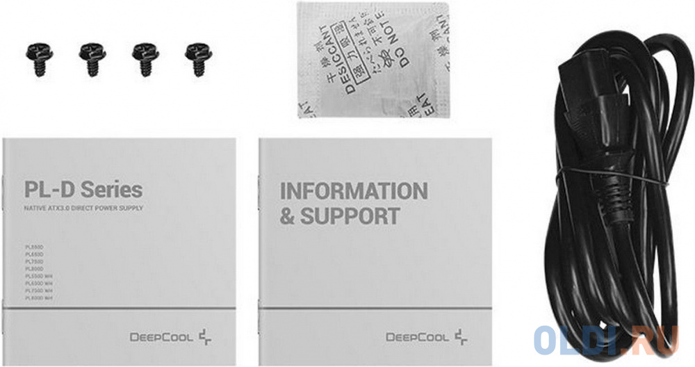 Блок питания 800W Deepcool PL800D (ATX, 20+4 pin, 120mm fan, PCI-E 6+2Px3 16 pin (12VHPWR), 8xSATA) (R-PL800D-FC0B-EU-V2)