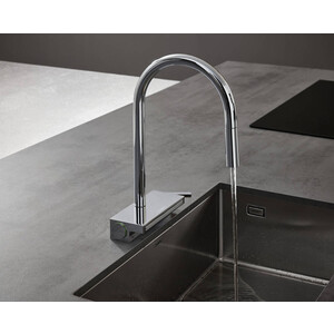 Смеситель для кухни Hansgrohe Aquno Select sBox с выдвижным изливом, хром глянцевый (73831000)