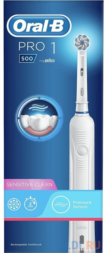 Зубная щетка электрическая Oral-B Pro 500 Sensitive белый