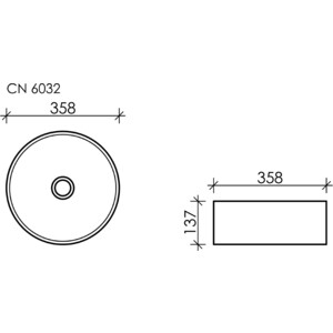 Раковина-чаша Ceramica Nova Element 36х36 черная, матовая (CN6032MB) в Москвe