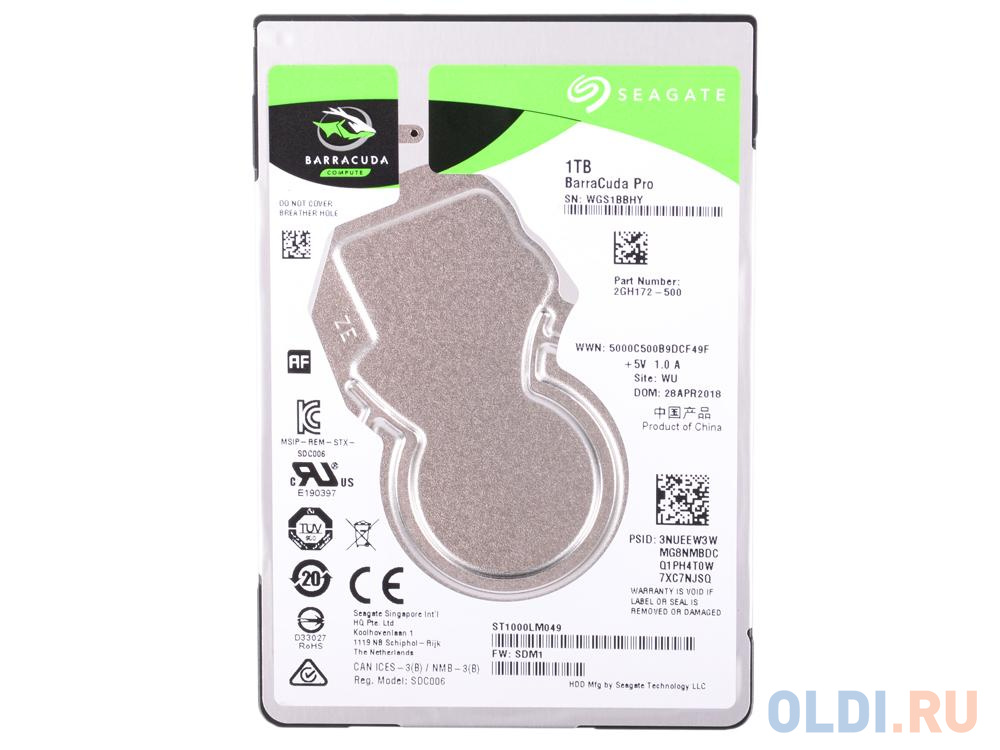 Жесткий диск 2.5" 1 Tb Seagate ST1000LM049 SATA III (128Mb, 7200rpm) в Москвe