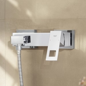 Смеситель для душа Grohe Eurocube с душевым гарнитуром, хром (23145000, 27389002)