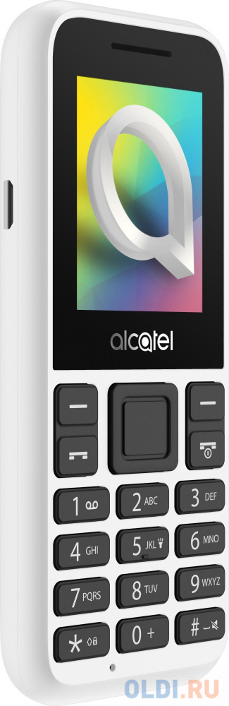 Мобильный телефон Alcatel 1068D белый моноблок 2Sim 1.8" 128x160 Nucleus 0.08Mpix GSM900/1800 GSM1900 MP3 FM microSD max32Gb