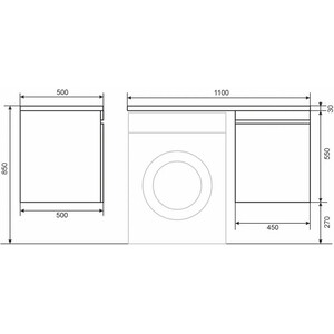 Тумба под раковину Uperwood Magenta 45 (110) с ящиком, белая (5930205162) в Москвe