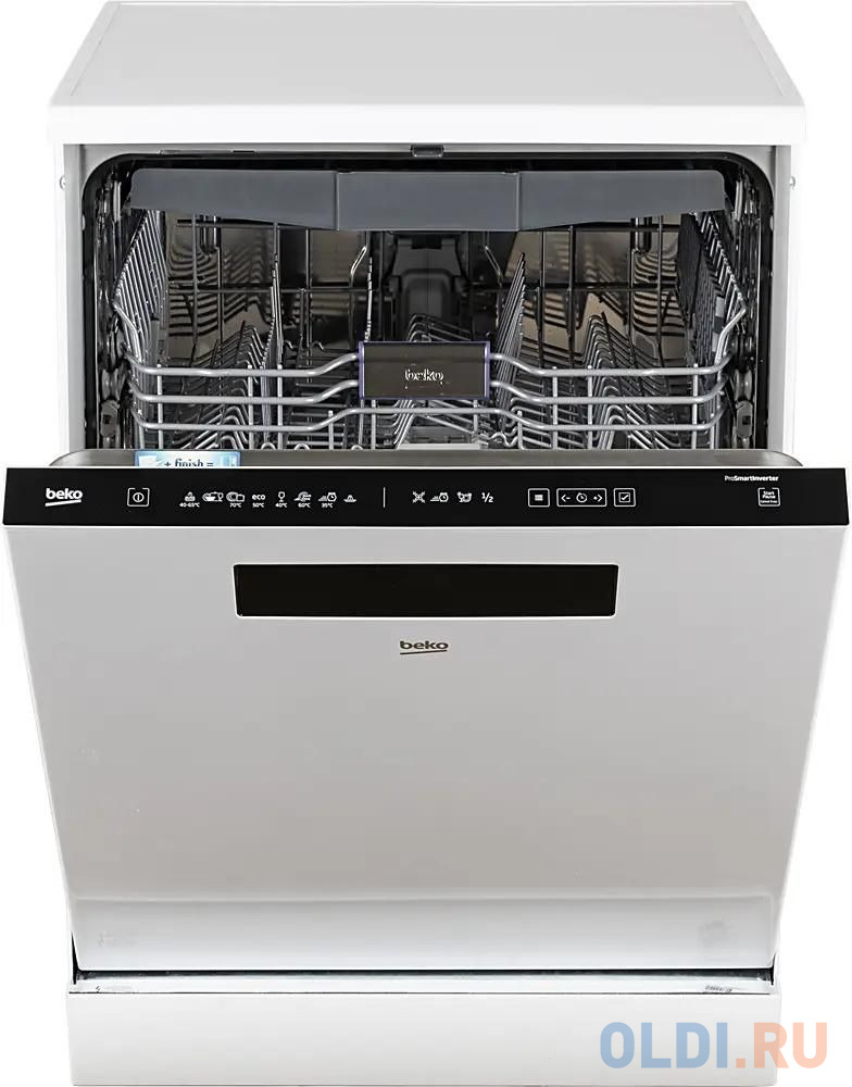 Посудомоечная машина Beko DEN48522W,  полноразмерная, напольная, 60см, загрузка 15 комплектов, белая