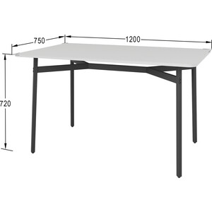 Стол обеденный Мебелик Кросс белый (П0005978) в Москвe