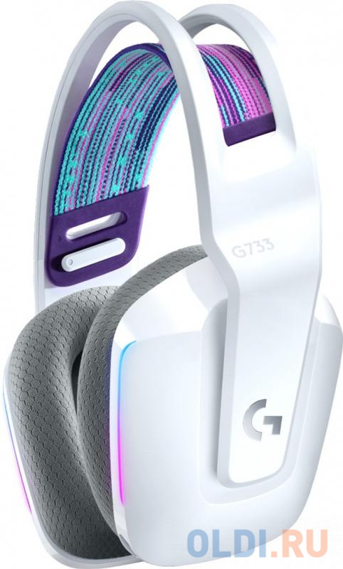 Игровая гарнитура беспроводная Logitech G733 Wireless RGB Gaming Headset белый 981-000883
