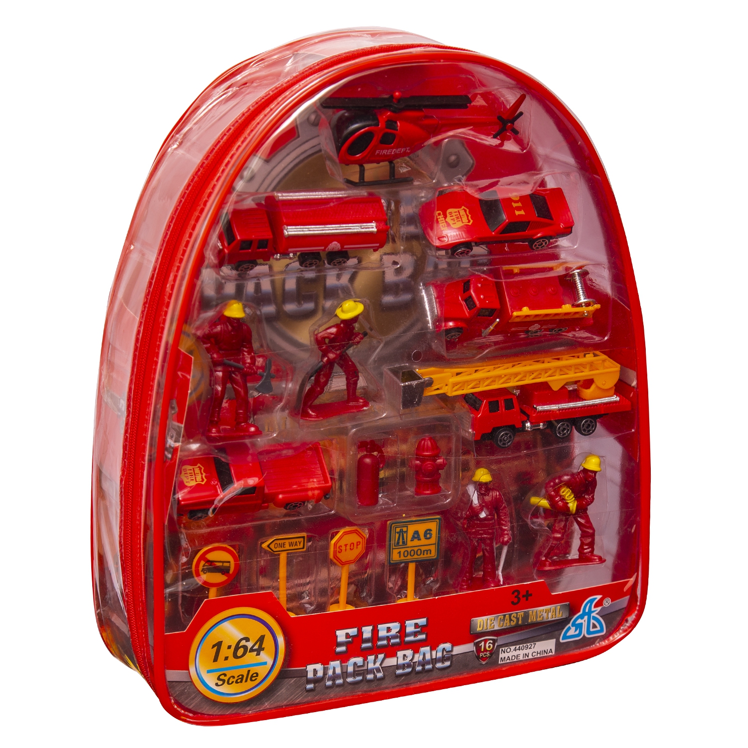 Игровой набор Handers "Пожарное отделение", 3-7 см, красный (HAC1608-011)