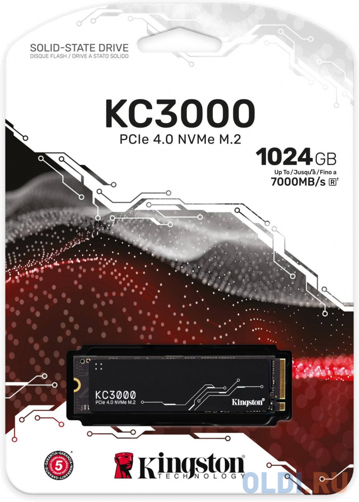 SSD накопитель Kingston KC3000 Series 1 Tb PCI-E 4.0 х4