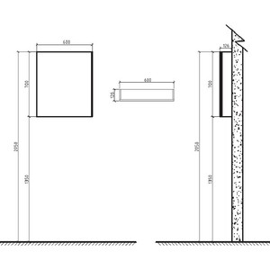 Зеркальный шкаф BelBagno (SPC-1A-DL-BL-600)