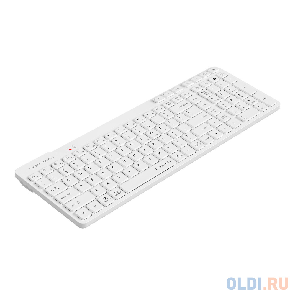 Клавиатура A4Tech Fstyler FBK27C AS белый USB беспроводная BT/Radio slim Multimedia (FBK27C AS)