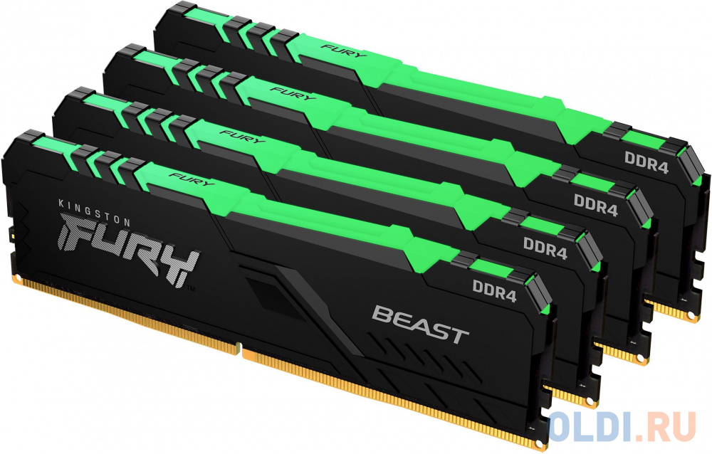 Kingston 32GB 3600MHz DDR4 CL17 DIMM (Kit of 4) FURY Beast RGB в Москвe