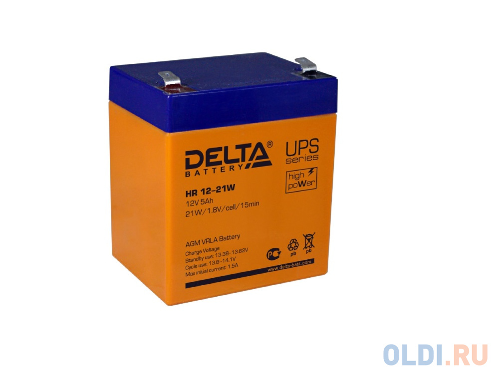 Батарея Delta HR 12-21W 5Ач 12B