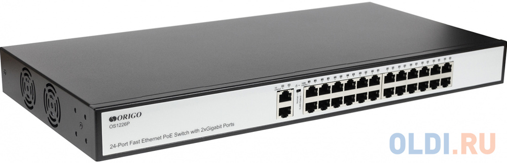 Unmanaged Switch 24x100Base-TX PoE, 2x1000Base-T, PoE Budget 285W, Long-range PoE up to 250m, 19'' w/brackets в Москвe