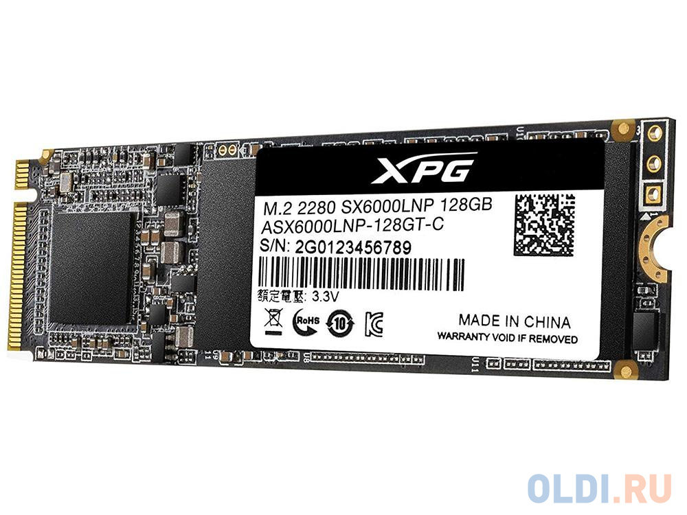 SSD накопитель A-Data XPG SX6000 Lite 128 Gb PCI-E 3.0 x2