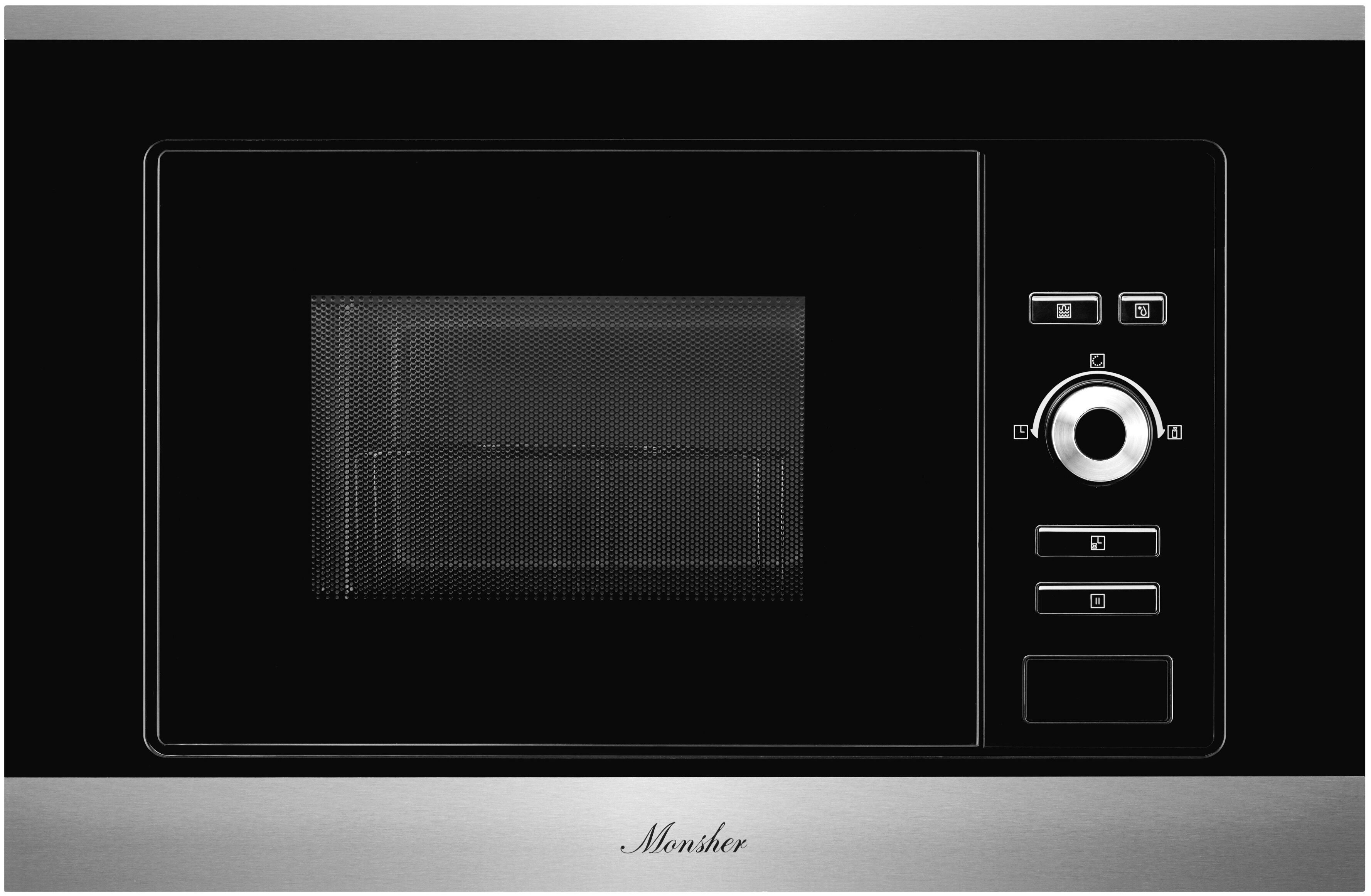 Микроволновая печь встраиваемая Monsher MMH 201 BX 20 л, 1.25 кВт, гриль, черный/серебристый (MMH 201 BX)