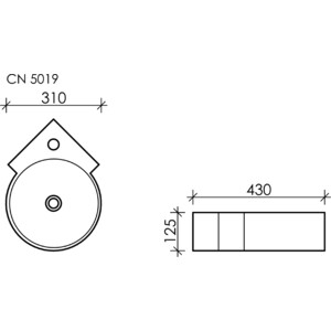 Раковина угловая Ceramica Nova Element 31х43 белая (CN5019)