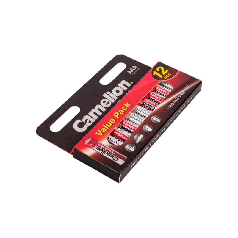 Батарейка ААА - Camelion Plus Alkaline LR03-HP12 (12 штук) в Москвe