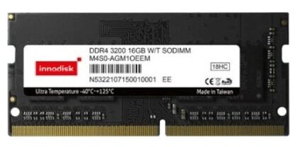 Память DDR4 SODIMM 16Gb, 3200MHz, 1.2 В, InnoDisk, Ultra Temperature Industrial Memory (M4S0-AGM1OEEM)