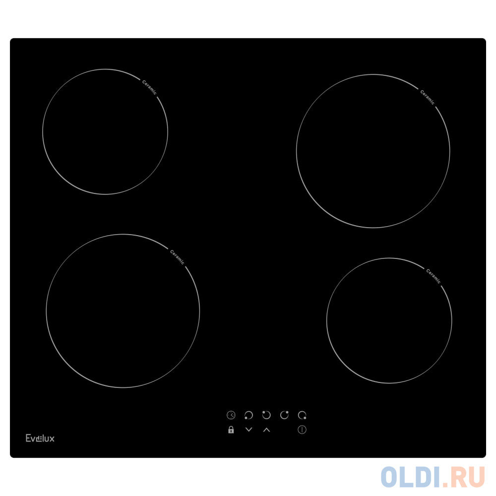 Варочная панель электрическая EVELUX HEV 640 B черный в Москвe