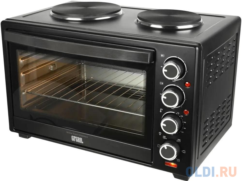 Мини-печь GFGril GFO-40 HOT PLATES 38л. 1600Вт черный в Москвe