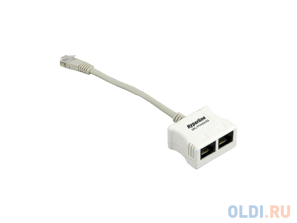 Переходник-разветвитель Hyperline SPL-YT4-E2-E2  RJ-45 4Pr.T568A/T568B 2x2Pr.10BASE-T