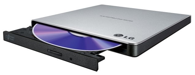 Внешний привод DVD-RW LG, USB, серебристый, OEM (GP57ES40)