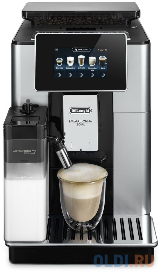 Кофемашина Delonghi ECAM610.55.SB 1450Вт черный/серебристый