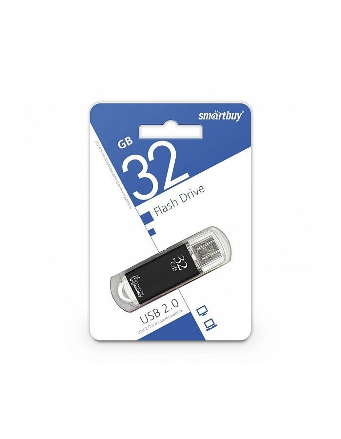 Флешка SmartBuy 32Gb V-Cut black USB 2.0